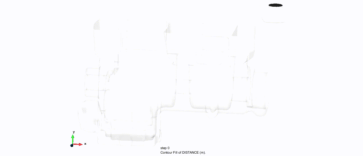 Mold Fill Simulation (Distance Contour)