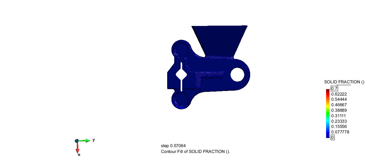 Solidification Simulation (Solid Fraction)